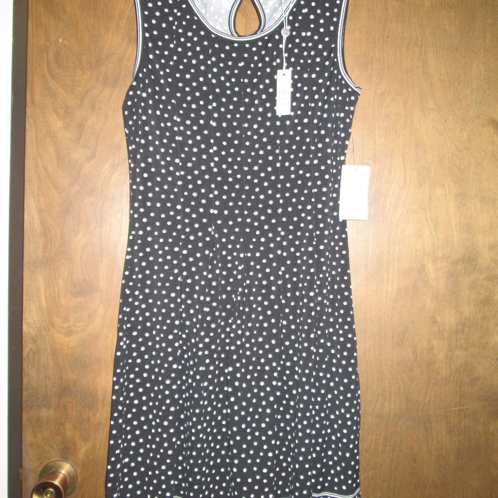 Womens Sleeveless Dress Max Studio L Black & White